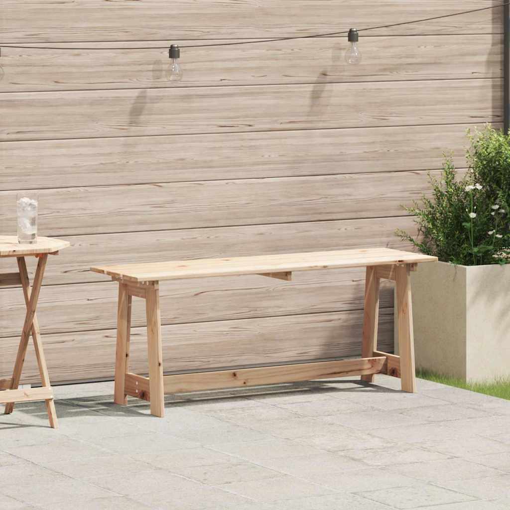 Outdoor Bench Brown 119 x 35 x 47cm Solid pine wood